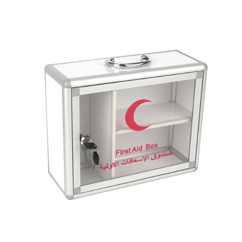 "Ensure safety is always within reach with this durable and lightweight Emergency Aluminum First Aid Box. Crafted for easy portability, this box offers robust storage for essential first aid items, making it ideal for workplaces, vehicles, and outdoor adventures. Its sturdy aluminum construction ensures protection against damage, while its compact design makes it easy to carry and store. The box is designed to accommodate a comprehensive first aid kit, providing quick access to medical supplies during emergencies. Whether used in industrial settings, offices, or personal vehicles, this first aid box serves as a reliable solution for immediate care. Highlights: Material: High-grade aluminum construction Rust-resistant finish Lightweight and durable Uses: Ideal for industrial settings, offices, and vehicles Suitable for outdoor use and travel Perfect for organizing emergency first aid supplies Features: Compact design with secure locking mechanism Spacious interior for essential supplies Corrosion-resistant finish for long-lasting use Benefits: Provides organized, easy access to first aid supplies Ensures protection in various environments Portable and easy to carry"