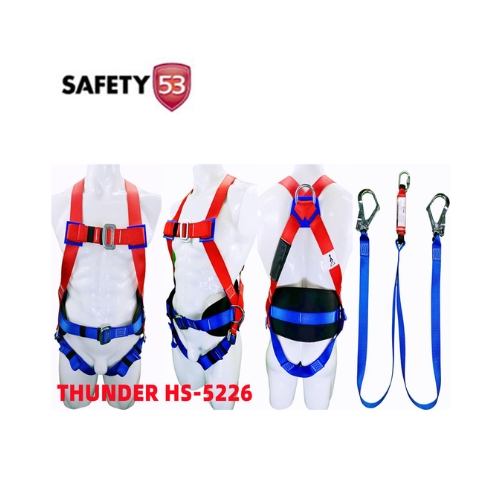 The Full Body Harness with 3D Rings THUNDER HS-5226 provides reliable fall protection for professionals working at heights. Equipped with three durable D-rings, this body harness ensures secure attachment points for enhanced stability and support. Its ergonomic design provides comfort during extended wear, while the adjustable straps allow for a customized fit. Constructed from high-strength materials, this harness withstands rigorous use, offering maximum security in construction, maintenance, and other high-risk tasks. Designed for professionals in Pakistan who prioritize safety, this full body harness is essential for work environments where fall protection is critical. Highlights: Material: High-strength webbing for enhanced durability Three D-rings for secure attachment points Adjustable straps for a comfortable fit Uses: Ideal for construction, maintenance, and industrial work at heights Suitable for tasks requiring full body harnesses and fall protection Effective in ensuring safety during high-risk activities Features: Three D-rings for comprehensive support Ergonomic design for all-day comfort Meets safety standards for fall protection Benefits: Provides essential safety for working at heights Comfortable fit for extended use in demanding settings Critical for professionals requiring reliable, secure fall protection 