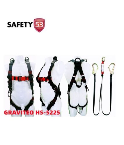 The Full Body Harness with 6D Rings HS-5225 provides maximum stability and support for professionals working at elevated heights. With six reinforced D-rings, this harness offers multiple secure attachment points, enhancing safety and versatility. Made from robust materials, it ensures durability for extended use, while the ergonomic, adjustable design provides a comfortable fit, even during long work hours. Ideal for high-risk tasks, this harness is suitable for construction, telecom, and maintenance professionals in Pakistan who need comprehensive fall protection. Highlights: Material: High-strength, reinforced webbing for durability Six D-rings for secure, multi-point attachment Adjustable straps for ergonomic comfort Uses: Ideal for construction, telecom, and maintenance work at heights Suitable for environments needing advanced fall protection Effective for professionals requiring multiple attachment options Features: Six D-rings for enhanced stability and safety Adjustable design for customized fit and comfort Compliant with stringent fall protection standards Benefits: Offers comprehensive support in high-risk environments Comfortable for extended use with an ergonomic design Essential for professionals needing versatile fall protection