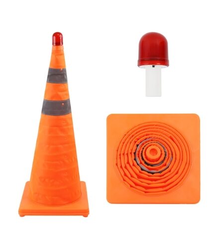 The LED Parking Retractable Road Cone is a versatile and high-visibility safety cone designed to improve traffic management and enhance visibility in low-light conditions. Equipped with bright LED lights, this retractable cone provides clear guidance for drivers and pedestrians, making it ideal for parking lots, construction sites, and road maintenance areas. The retractable design allows for easy storage and portability, making this cone perfect for on-the-go applications. Made from durable materials, the LED Parking Retractable Road Cone is weather-resistant and designed for both indoor and outdoor use, offering reliable performance in various environments. This cone is an essential tool for effective road safety and crowd control, ensuring that boundaries and hazards are clearly marked. Highlights: Material: High-quality, weather-resistant plastic Bright LED lights for enhanced visibility Durable, retractable design for easy storage Uses: Ideal for parking lots, road maintenance, and construction zones Suitable for night-time or low-light traffic guidance Effective in marking hazards and restricted areas Features: Retractable design for easy transport and setup High-visibility LED lights for clear guidance Stable base to prevent tipping Benefits: Enhances visibility and safety in dark conditions Portable and easy to deploy as needed Reliable and durable for repeated use