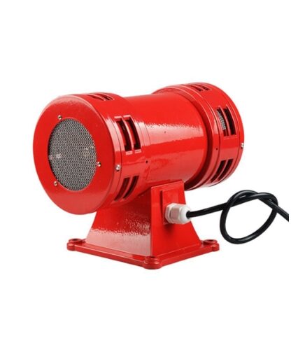 The Motor Siren MS-490 is an industrial-grade fire alarm sounder, engineered to produce loud, high-decibel alerts that can be heard even in noisy environments Ideal for warehouses, factories, and expansive spaces, this siren enhances fire safety by ensuring clear communication of fire emergencies Its durable construction makes it reliable for use in tough environments, withstanding exposure to challenging conditions This motor siren integrates seamlessly with existing fire alarm systems, making it a vital component of comprehensive fire safety setups Its robust motor and easy installation ensure it is a practical choice for enhancing emergency preparedness in high-risk areas Highlights: Material: Durable, heavy-duty metal housing High-performance motor for strong sound output Weatherproof design for versatile use Uses: Ideal for factories, industrial plants, and warehouses Suitable for high-noise environments requiring loud alerts Effective for both indoor and outdoor installation Features: Produces high-decibel sound for clear emergency alerts Easy integration with fire alarm systems Reliable, durable construction for long-lasting use Benefits: Enhances fire safety by ensuring loud, clear alerts Built to withstand challenging environments Essential for emergency response in high-risk areas