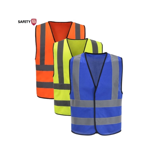 The Safety Vest 120 GSM is designed for enhanced visibility and safety in various work environments. Made from durable, lightweight fabric with 120 GSM thickness, this vest ensures breathability and comfort during extended wear. Available in high-visibility colors—orange, green, and blue—it is ideal for construction, traffic control, and outdoor work settings where visibility is crucial. Reflective strips on the vest add an extra layer of safety, making workers easily identifiable in low-light conditions. Perfect for professionals in Pakistan, this high-visibility safety vest combines comfort with essential visibility, enhancing safety on the job. Highlights: Material: Durable 120 GSM fabric for breathability and comfort Available in vibrant orange, green, and blue colors Reflective strips for added visibility in low-light environments Uses: Ideal for construction, roadwork, and outdoor tasks Suitable for work environments requiring high-visibility clothing Effective for traffic control and general safety wear Features: Lightweight and comfortable for all-day use High-visibility colors to ensure worker safety Reflective strips for visibility in low-light conditions Benefits: Enhances worker visibility, reducing accident risk Comfortable for long shifts in outdoor settings Essential for professionals needing reliable safety clothing