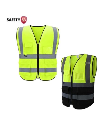 The Safety Vest With Pocket is a practical and high-visibility safety garment designed for professionals who need easy access to small tools and equipment on the job. This vest is crafted from durable, lightweight material, ensuring comfort and breathability during long shifts. The vest features multiple pockets for added convenience, allowing workers to keep essential items within reach. Reflective strips enhance visibility, making this vest ideal for construction, roadwork, and outdoor environments where safety is a priority. Perfect for professionals in Pakistan, this Safety Vest With Pocket combines functionality with visibility, ensuring both safety and convenience for workers in demanding environments. Highlights: Material: Durable, lightweight fabric for all-day comfort Reflective strips for high visibility in low-light conditions Multiple pockets for convenient storage of small tools and items Uses: Ideal for construction, roadwork, and utility work Suitable for professionals needing high-visibility, functional clothing Effective in environments requiring easy access to tools and equipment Features: High-visibility design with reflective strips for added safety Practical pockets for quick access to essential items Comfortable, breathable fabric for long shifts Benefits: Enhances worker visibility, improving on-the-job safety Provides convenient storage for professionals on the move Essential for work environments requiring both visibility and functionality