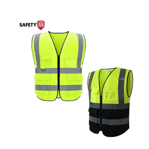 The Safety Vest With Pocket is a practical and high-visibility safety garment designed for professionals who need easy access to small tools and equipment on the job. This vest is crafted from durable, lightweight material, ensuring comfort and breathability during long shifts. The vest features multiple pockets for added convenience, allowing workers to keep essential items within reach. Reflective strips enhance visibility, making this vest ideal for construction, roadwork, and outdoor environments where safety is a priority. Perfect for professionals in Pakistan, this Safety Vest With Pocket combines functionality with visibility, ensuring both safety and convenience for workers in demanding environments. Highlights: Material: Durable, lightweight fabric for all-day comfort Reflective strips for high visibility in low-light conditions Multiple pockets for convenient storage of small tools and items Uses: Ideal for construction, roadwork, and utility work Suitable for professionals needing high-visibility, functional clothing Effective in environments requiring easy access to tools and equipment Features: High-visibility design with reflective strips for added safety Practical pockets for quick access to essential items Comfortable, breathable fabric for long shifts Benefits: Enhances worker visibility, improving on-the-job safety Provides convenient storage for professionals on the move Essential for work environments requiring both visibility and functionality