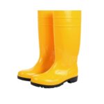 The Steel Toe Rubber Gum Boot is designed to provide reliable protection in wet, rugged, and hazardous environments. With a reinforced steel toe cap and durable rubber construction, these boots offer puncture resistance and waterproofing, making them ideal for construction, agriculture, and industrial settings. The anti-slip outsole ensures secure footing on slick or uneven surfaces, providing stability in challenging work environments. Perfect for professionals in Pakistan who need waterproof safety gear, the Steel Toe Rubber Gum Boot combines durability with essential safety features, offering reliable protection in outdoor and high-risk settings. Highlights: Material: Heavy-duty rubber construction for waterproof protection Steel toe cap for impact resistance Reinforced design for long-lasting durability Uses: Ideal for construction, agriculture, and industrial work Suitable for wet, rugged, and hazardous environments Effective for professionals needing waterproof safety footwear Features: Anti-slip outsole for stability on slippery surfaces Waterproof and puncture-resistant for tough conditions Designed for all-day comfort and protection Benefits: Provides protection from water, impacts, and punctures Durable for extended use in harsh environments Essential for outdoor professionals requiring reliable safety gear