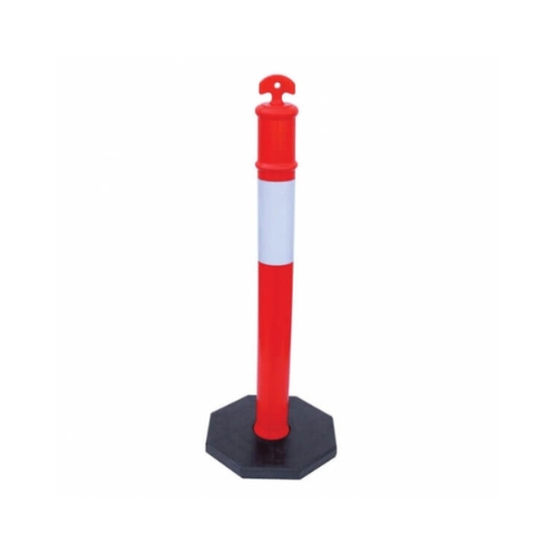 The T-Top Delineator Post Safety 53 is a high-visibility traffic guide post designed to effectively channel vehicles and mark hazards on roads, construction sites, and parking lots Made from durable, flexible materials, this delineator post withstands impact and returns to its original shape, making it ideal for high-traffic areas The T-Top handle provides easy handling and placement, enhancing its practicality for temporary or permanent use Equipped with reflective bands, the T-Top Delineator Post Safety 53 offers excellent visibility in low-light conditions, improving road safety by guiding drivers and marking restricted areas This post is a versatile tool for road safety, suitable for a wide range of applications Highlights: Material: High-quality, impact-resistant plastic Flexible design for impact recovery Reflective bands for visibility in low light Uses: Ideal for road construction, parking lots, and temporary traffic control Suitable for marking hazards and restricted areas Effective in guiding traffic flow on busy roads Features: T-Top handle for easy placement and removal Reflective bands for high visibility Durable, weather-resistant construction Benefits: Enhances safety with visible traffic guidance Durable and resilient in high-traffic areas Easy to install and reposition as needed