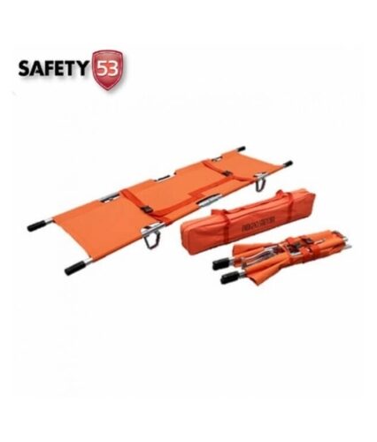 The Two Foldaway Stretcher Safety 53 HS-7750 is a compact and portable solution designed for emergency patient transport. With its two-fold design, this stretcher is ideal for situations requiring rapid deployment and easy storage. Constructed from durable aluminum alloy and sturdy canvas material, it offers strength and comfort during transport. This stretcher is lightweight, making it easy for emergency responders to carry and maneuver, especially in confined spaces or during on-site emergencies. This stretcher is perfect for hospitals, rescue operations, and disaster response, ensuring that patients are transported safely and comfortably in critical situations. Highlights: Material: High-strength aluminum alloy frame Durable, tear-resistant canvas material Corrosion-resistant for long-lasting use Uses: Suitable for patient transport in hospitals and ambulances Ideal for on-site emergencies and disaster response Effective for confined spaces and narrow passages Features: Two-fold design for easy storage and portability Lightweight for quick and efficient transport Sturdy frame with secure locking mechanism Benefits: Allows for rapid deployment in emergencies Easy to clean and maintain for repeated use Provides safe, stable support during patient transporف