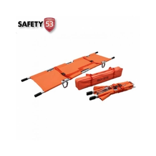 The Two Foldaway Stretcher Safety 53 HS-7750 is a compact and portable solution designed for emergency patient transport. With its two-fold design, this stretcher is ideal for situations requiring rapid deployment and easy storage. Constructed from durable aluminum alloy and sturdy canvas material, it offers strength and comfort during transport. This stretcher is lightweight, making it easy for emergency responders to carry and maneuver, especially in confined spaces or during on-site emergencies. This stretcher is perfect for hospitals, rescue operations, and disaster response, ensuring that patients are transported safely and comfortably in critical situations. Highlights: Material: High-strength aluminum alloy frame Durable, tear-resistant canvas material Corrosion-resistant for long-lasting use Uses: Suitable for patient transport in hospitals and ambulances Ideal for on-site emergencies and disaster response Effective for confined spaces and narrow passages Features: Two-fold design for easy storage and portability Lightweight for quick and efficient transport Sturdy frame with secure locking mechanism Benefits: Allows for rapid deployment in emergencies Easy to clean and maintain for repeated use Provides safe, stable support during patient transporف