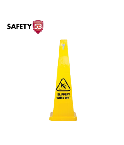 The Wet Floor Sign Cone Safety 53 is designed to warn and protect individuals from slip hazards in high-traffic areas. Made from durable, lightweight plastic, this caution cone is highly visible and ideal for marking wet or slippery floors in public spaces, restaurants, lobbies, and workplaces. Its bright color and bold “Wet Floor” message with symbols provide a clear warning to prevent accidents and injuries. Easy to move and position, the Wet Floor Sign Cone Safety 53 offers a practical, portable solution for immediate hazard marking. This caution cone is weather-resistant and can be used indoors and outdoors, making it a versatile tool for enhancing workplace safety. Highlights: Material: High-quality, durable plastic construction Lightweight for easy handling and placement Weather-resistant for indoor and outdoor use Uses: Ideal for public spaces, restaurants, and workplaces Suitable for marking wet, slippery, or hazard-prone areas Effective in reducing slip-and-fall accidents Features: Bright color with bold Wet Floor message and symbols Lightweight design for easy portability Stable base to prevent tipping Benefits: Provides a clear warning to prevent slip accidents Enhances safety in high-traffic areas Durable and portable for multiple uses