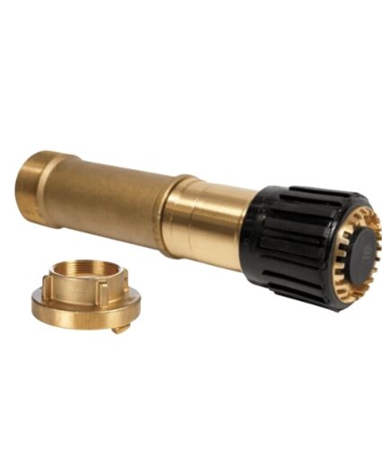 The Fire Nozzle Brass is a robust and efficient tool for directing high-pressure water streams during firefighting operations. Crafted from durable brass, this nozzle offers excellent resistance to wear and corrosion, ensuring long-term reliability. Its adjustable spray pattern allows flexibility in firefighting, making it suitable for various fire emergencies. A trusted choice in Pakistan, the Fire Nozzle Brass is an essential part of any firefighting kit, delivering precision and control in critical situations. Highlights: Material: High-quality brass construction for durability Corrosion-resistant finish for extended life Precision-engineered components for efficient water flow Uses: Ideal for firefighting in industrial, commercial, and residential settings Suitable for high-pressure fire hydrant systems Effective in managing fire emergencies with precision Features: Adjustable spray pattern for versatile use Durable brass body for long-lasting performance Lightweight design for ease of handling Benefits: Provides efficient and controlled water flow for firefighting Ensures durability and resistance in demanding environments Ideal for fire safety teams and industrial professionals