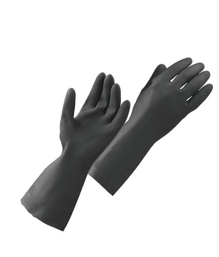 Neoprene Gloves provide heavy-duty hand protection designed for chemical handling and industrial applications. Crafted from high-quality neoprene material, these gloves offer superior resistance to chemicals, oils, and abrasions. Their textured surface enhances grip, while the ergonomic design ensures comfort and dexterity during extended use. Trusted by professionals in Pakistan, Neoprene Gloves are essential for environments requiring robust hand protection, such as chemical plants and manufacturing facilities. Highlights: Material: High-grade neoprene for chemical resistance Textured surface for enhanced grip Durable construction for long-term use Uses: Ideal for chemical handling, manufacturing, and industrial tasks Suitable for environments with oils, solvents, and harsh chemicals Effective in providing abrasion and cut resistance Features: Heavy-duty construction for demanding tasks Ergonomic design for comfort and dexterity Resistant to wear and tear for extended durability Benefits: Provides reliable protection against chemicals and abrasions Ensures comfort during long hours of use Ideal for professionals in chemical and industrial settings